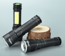 C8 side light COB T6 LED 18650 rechargeable flashlight long-range riding