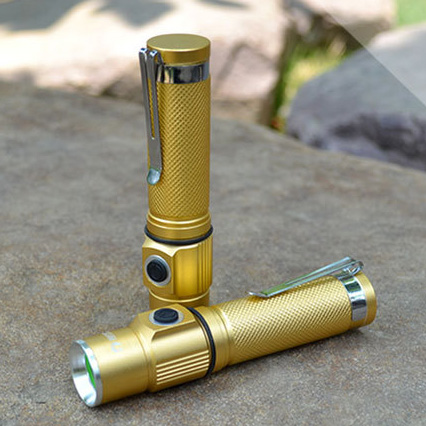 WITH PEN CLIP Q5 BRIGHT LIGHT FLASHLIGHT MIDDLE SWITCH 18650 CHARGE LED MINI Far Shot Waterproof Lady Anti Body