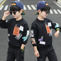 Boys autumn long sleeve T-shirt children Spring and Autumn base shirt 2021 new big child thin sweater foreign air Korean version