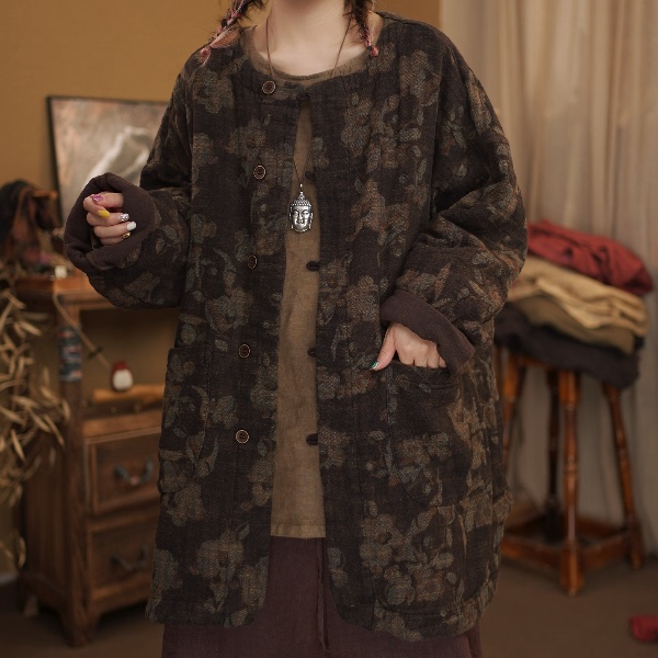 Double-Woven Linen Digital Print Jacket B85100 Double-Woven Linen Digital Print Jacket B85100