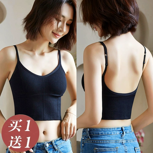 Майка топ, топ с чашечками, летний тонкий бюстгалтер, топ без лямок, популярно в интернете