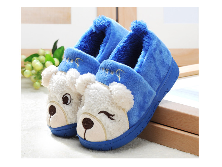 Pantoufles enfants en suède pour hiver - semelle plastique - Ref 1007035 Image 28