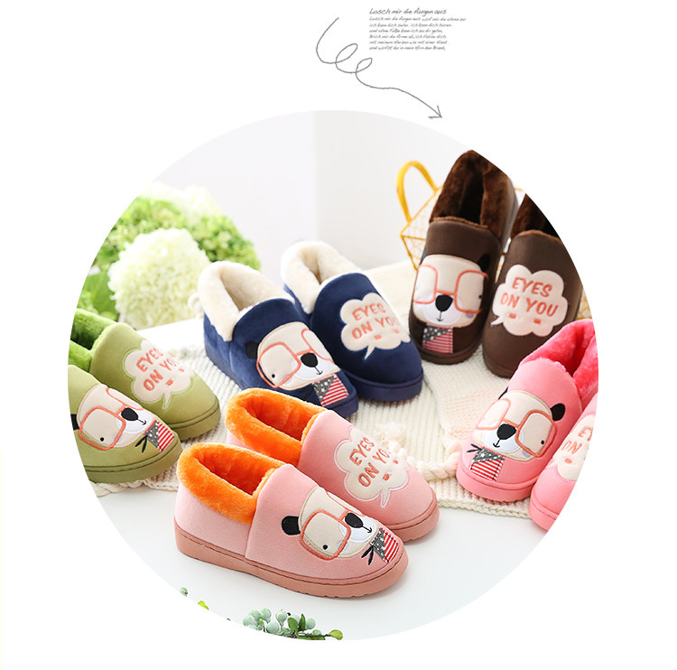 Pantoufles enfants en suède pour hiver - semelle plastique - Ref 1032181 Image 24