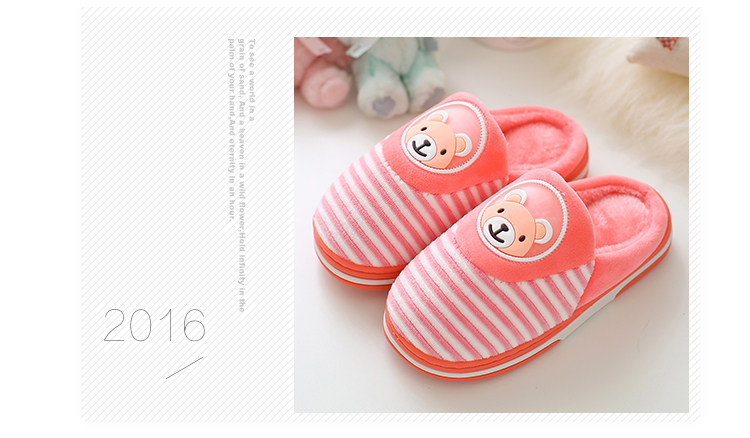 Pantoufles enfants en suède pour hiver - semelle plastique - Ref 1007514 Image 11