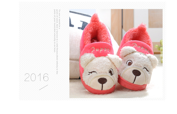 Pantoufles enfants en suède pour hiver - semelle plastique - Ref 1007035 Image 24