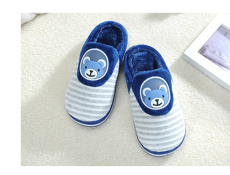 Pantoufles enfants en suède pour hiver - semelle plastique - Ref 1007514 Image 49