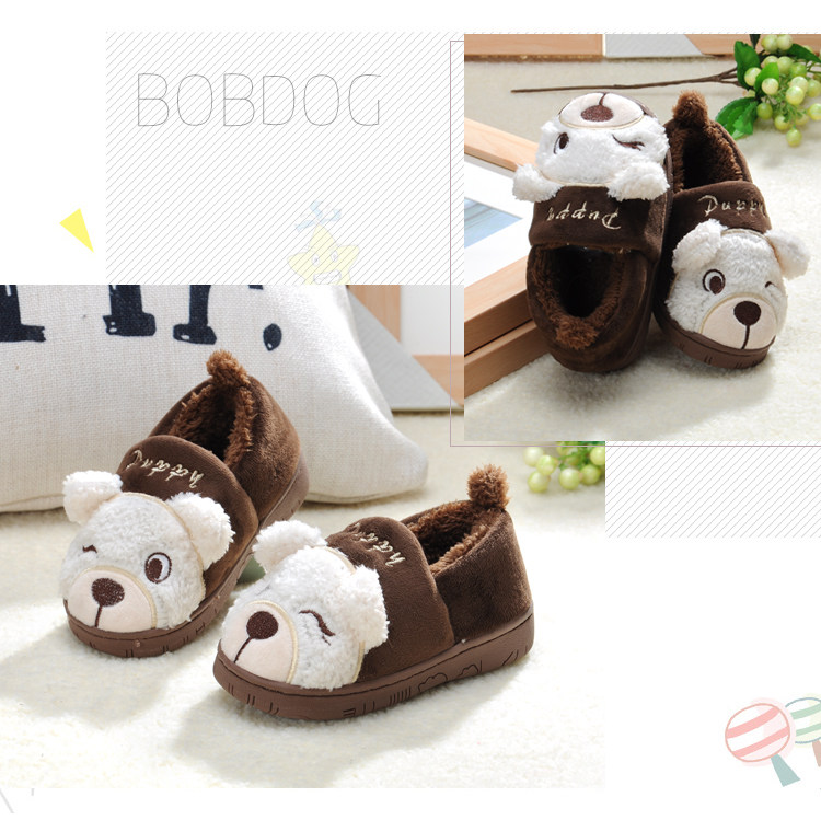 Pantoufles enfants en suède pour hiver - semelle plastique - Ref 1007035 Image 32