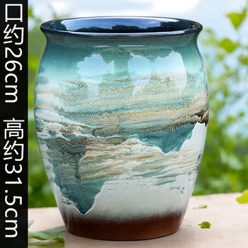 General-purpose large straight green plant succulent flowerpot for courtyards