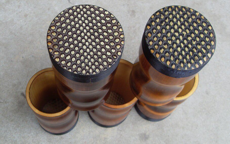 Skinned baking tube flower drum large tube tongzi cylinder two hutongzi collection of hu tube skin tube musical instrument accessories