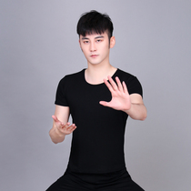  Dance practice clothes Male and female student body clothes Adult modal plus size long and short sleeve tops Modern dance Latin dance