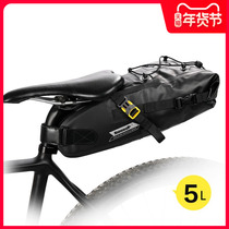 Bicycle tail bag saddle seat bag full waterproof hanging material bag mountain bike rear shelf seat cushion bag bicycle bag large capacity