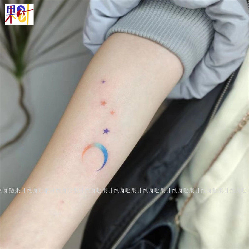 Fruit meter TATOO moon stars cute tattooed with arms collarbone sexy persistent waterproof progressively colored stickles