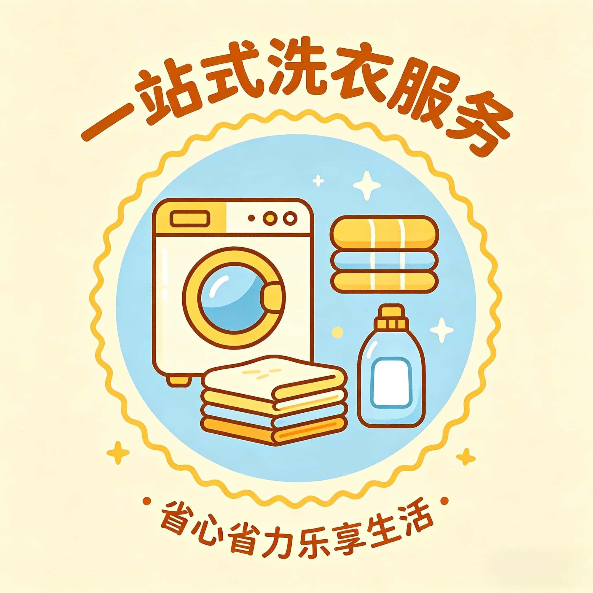 洁净洗护家政馆的LOGO