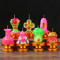 New product treasure bag fairy peach candle windproof style edge fixed lamp lotus candle lotus lamp candle