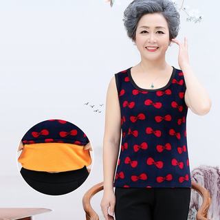 2022冬季新款马夹加绒加厚保暖背心妈妈装内衣束身秋衣奶奶装马甲