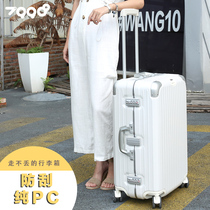 Pure PC aluminum frame trolley case 20-inch scratch-resistant and wear-resistant universal wheel business suitcase female 24-inch travel password box male