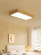 Natural Wood Style Rectangular Ceiling Light for Living Room, Japanese-Style Solid Wood Tatami Dining Room and Bedroom Main Light, Guangdong Zhongshan Lighting Fixtures