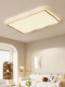 Natural Wood Style Starry Sky Ceiling Light for Living Room, Japanese-Style Rectangular Hall Light, Modern Minimalist High-Brightness Bedroom Light