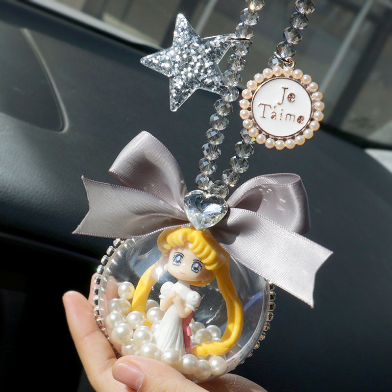 Can Love Beauty Less Female Warrior Car Pendant Rear Mirror Pendant Vehicular Adornment South Korea Water Ice Moon