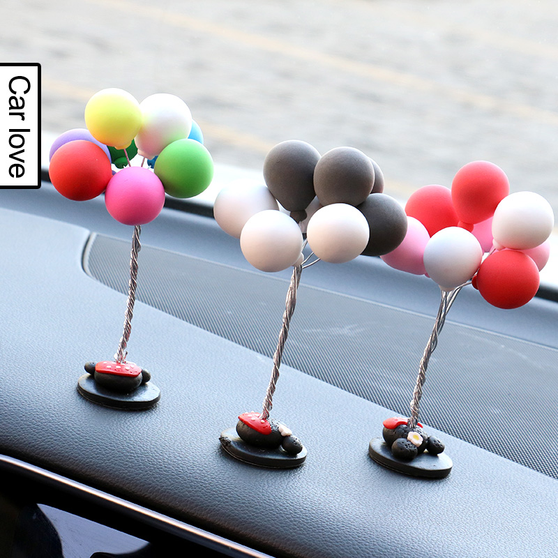Cute confession balloon cartoon car interior products car supplies instrument panel ornaments color fresh girls