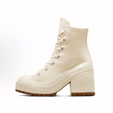 Converse Chuck 70 High-Heeled Style High-Top Canvas Shoes for Women, Off-White