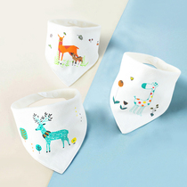 Newborn double-layer cotton cloth printing triangle towel mouth towel 4 Season 5