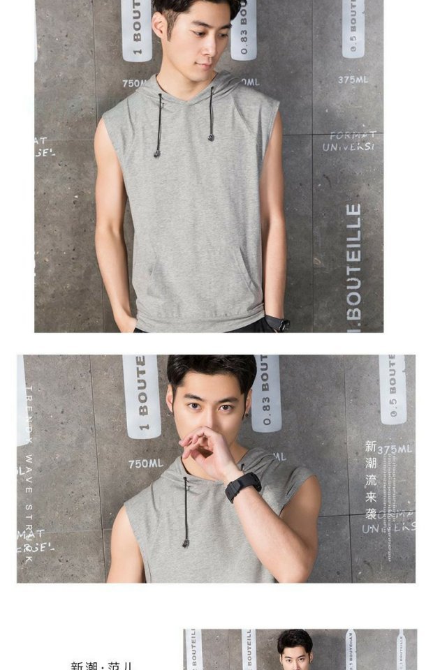 Áo vest nam nam vest mỏng không tay thể thao chạy bộ quần áo thể dục quần áo thời trang giản dị đôi vest vest áo khoác nam hàng hiệu