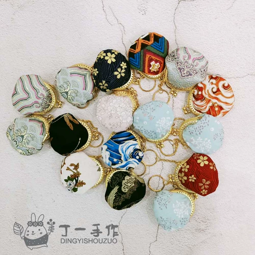 Маленькая сумка клатч, кошелек, маленькая милая сумка через плечо, ткань, монеты, Южная Корея