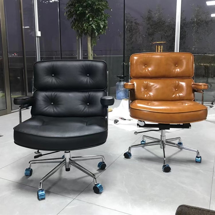Ims Boss Chair Light Lavish Genuine Leather Soft Bag Computer Chair Large Class Office Chair Leather Lobby Chair