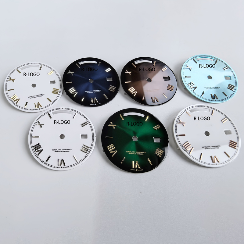 Watch Dial 36mm Dual Calendar Day-Date, Dial 28.5mm Compatible with Seagull Swiss 2836 Movement