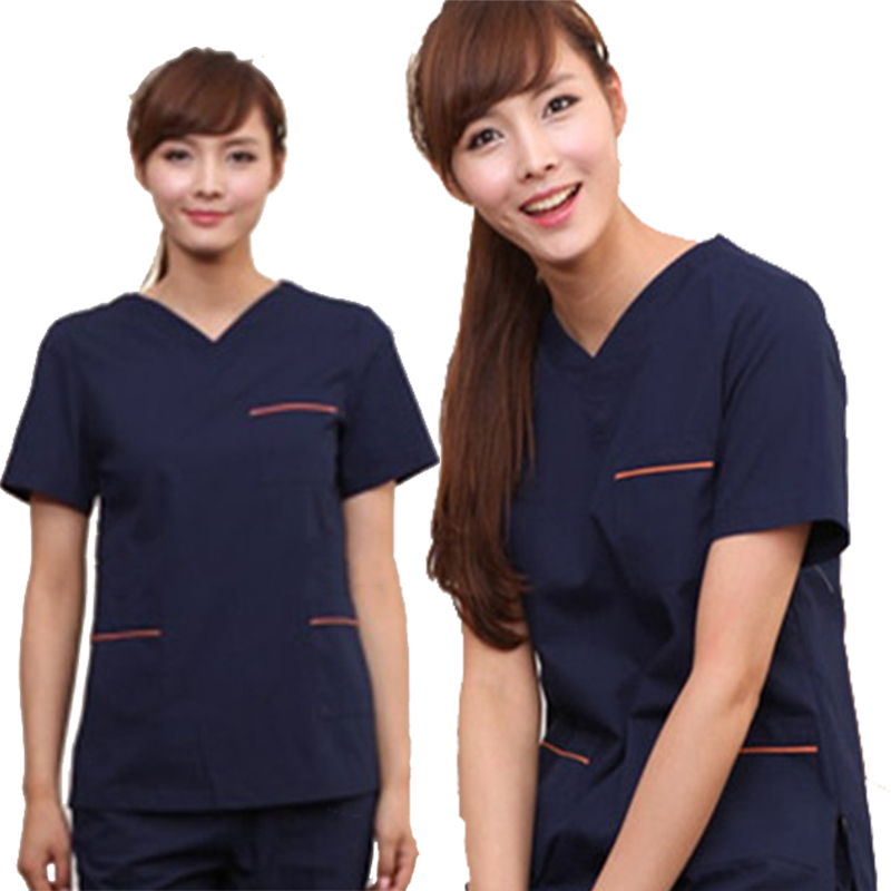 Han edition of men and women hide green toilet handdress short - sleeve operating room brush handdress ICU gynecology and obstetric hospital work clothes