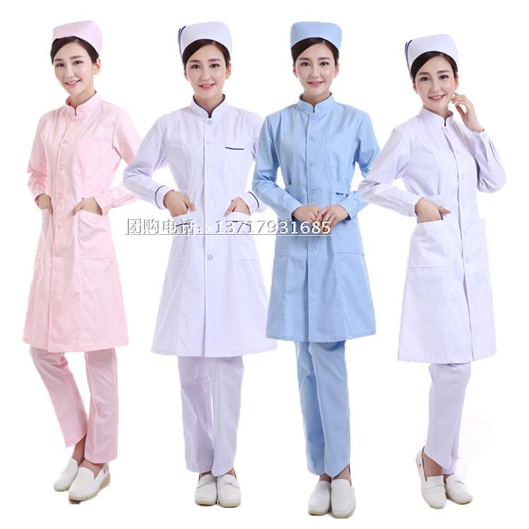 Nurse clothes beauty salon beautician embroidery pharmacy doctor clothes for men and women Summer short sleeve white coat long sleeve work clothes
