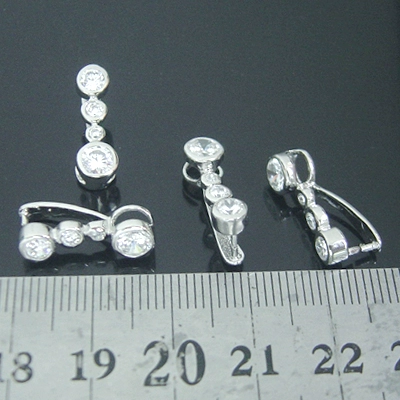 S925, платиновая застежка, аксессуар, серебро 925 пробы