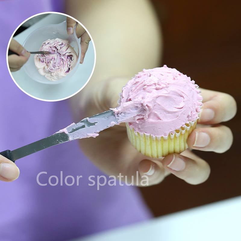 Sugar Cream Bean Sand Toning Knife Plastic Handle Stainless Steel Rag Scraper Cream Scraped Smooth Knife Framed Flower Toning Knife