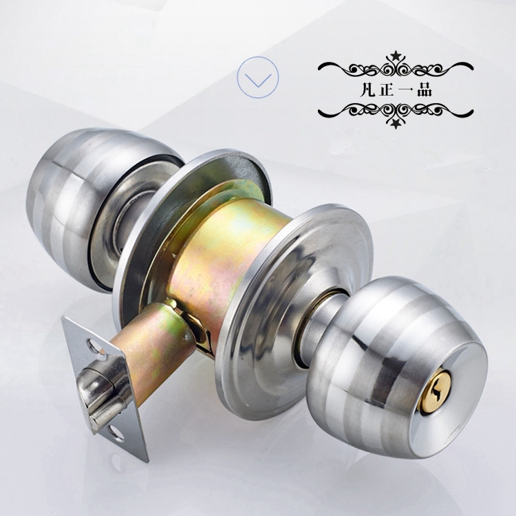 High quality home indoor bedroom bathroom universal ball lock stainless steel room ball lock kitchen solid wood door lock