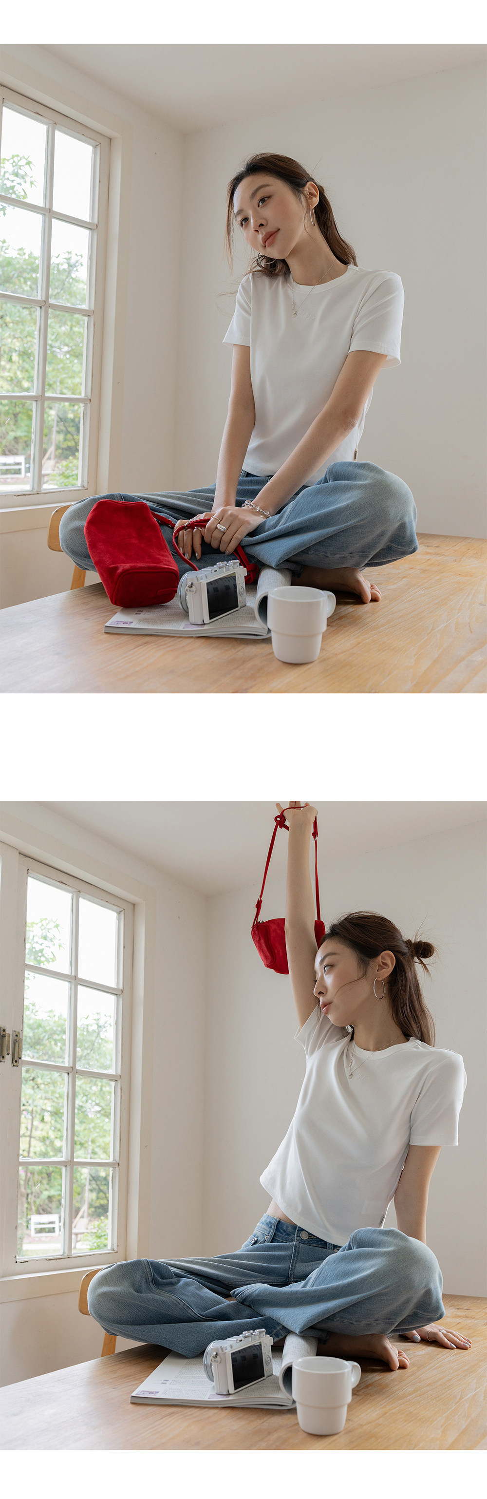 VNOOK женские джинсы прямого кроя со средней посадкой, весна-лето 2026, стройнящие свободные повседневные брюки