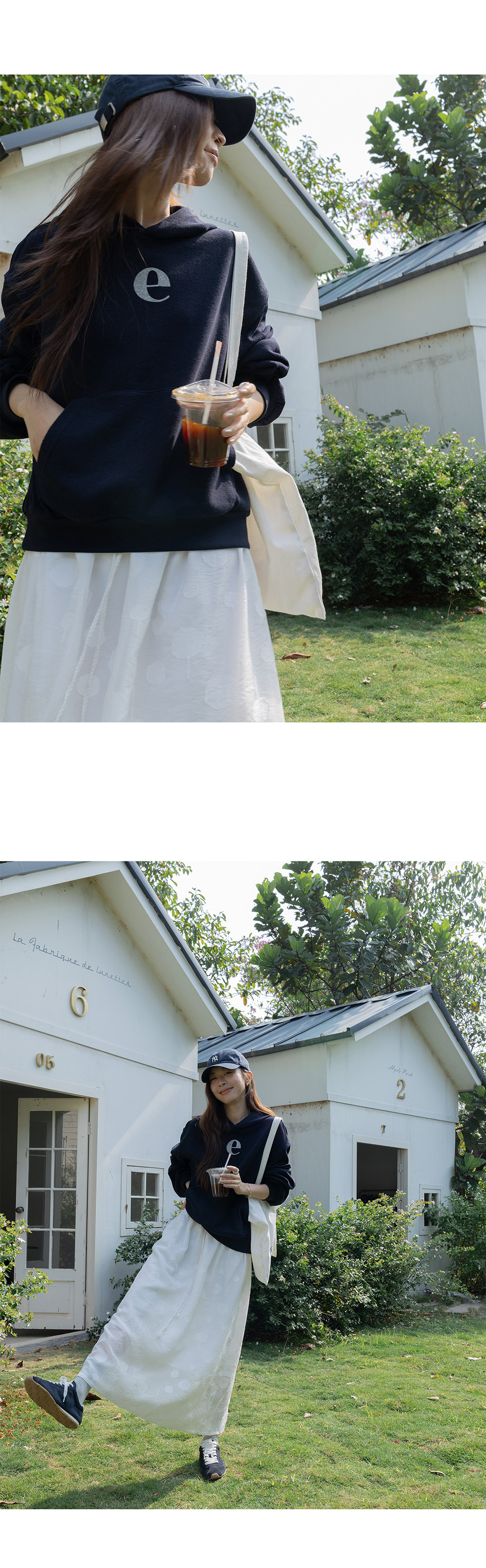 VNOOK вязаное хлопковое худи с принтом свободного кроя женское весна 2026 повседневная универсальная кофта