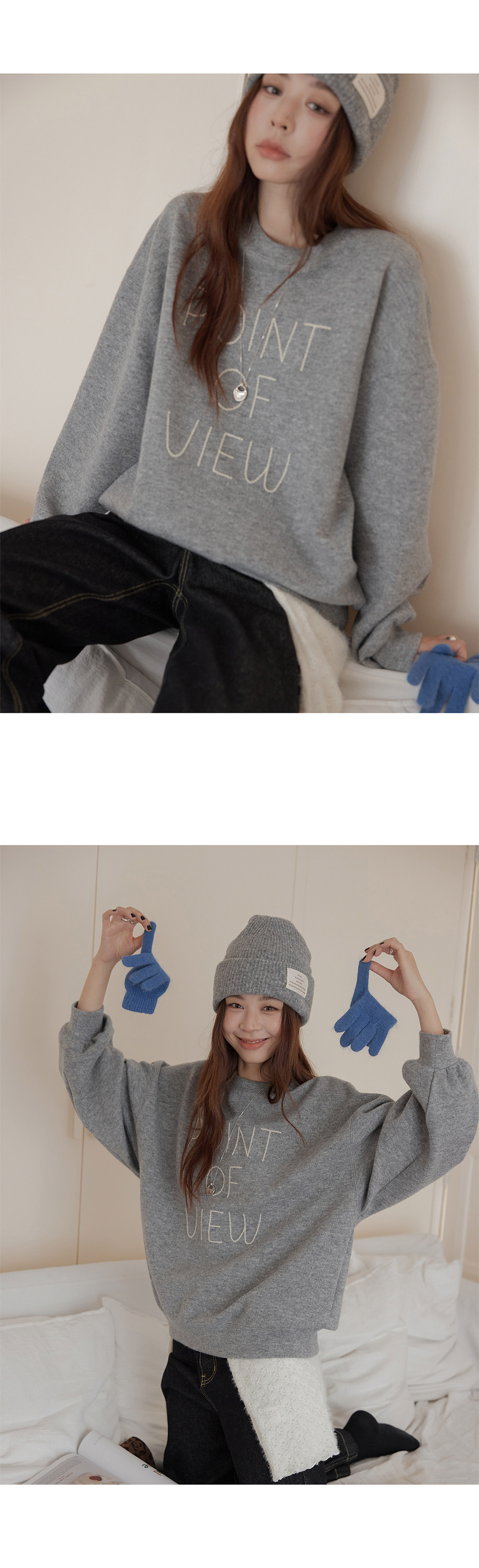 VNOOK толстовка с контрастной вышивкой букв женская зимняя утепленная свободная корейский стиль с капюшоном