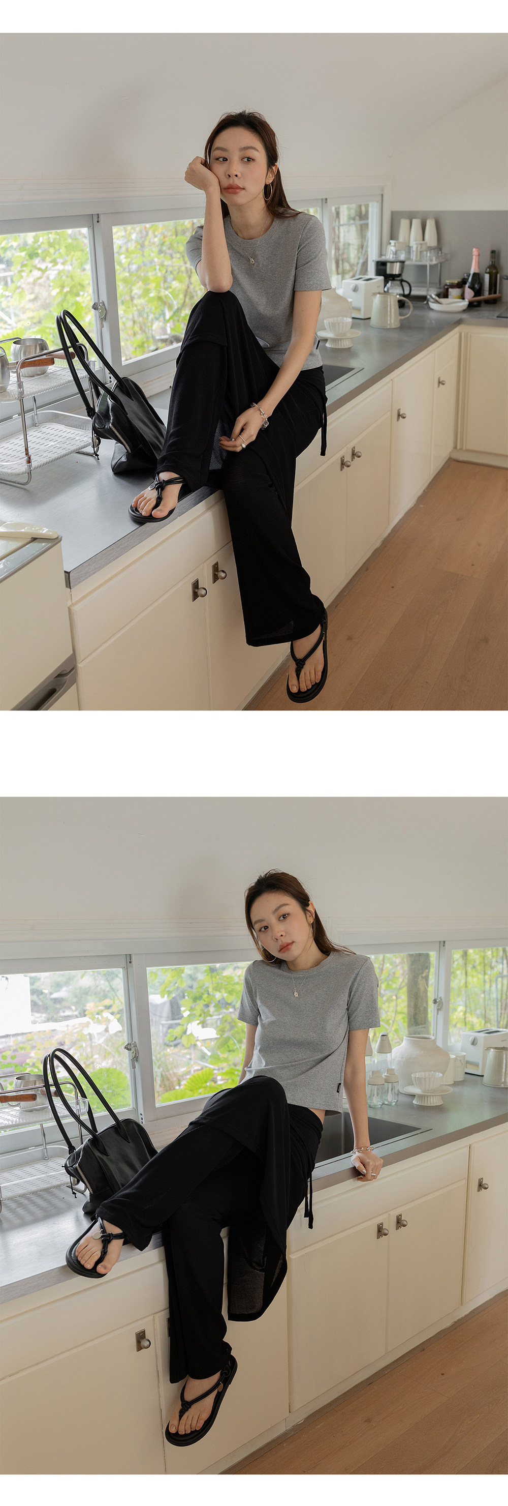 VNOOK черные широкие брюки-юбка с кулиской для женщин в стиле casual с драпировкой и стройнящим эффектом