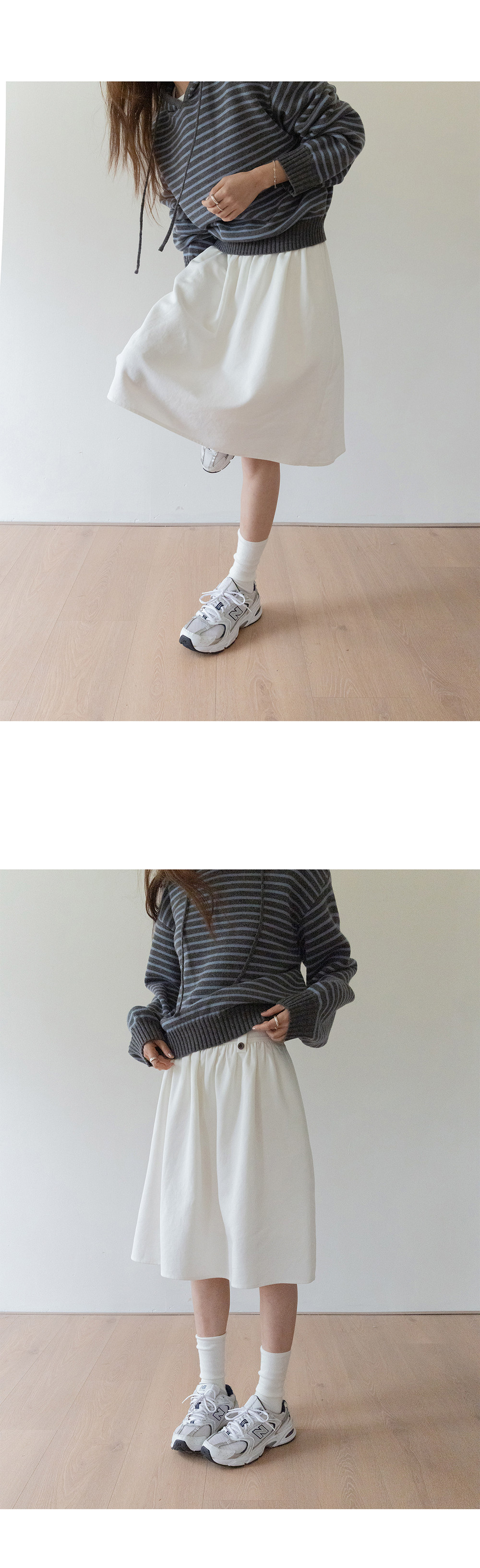 VNOOK женский свитер с капюшоном свободного кроя из шерсти в полоску универсальный весенний