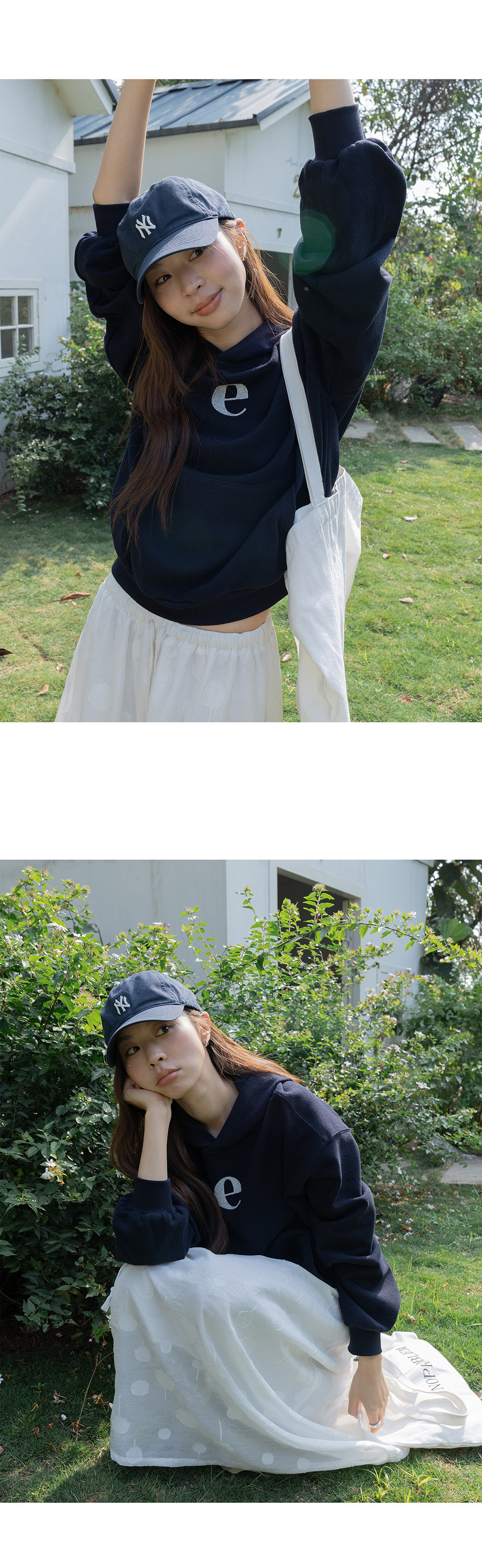 VNOOK вязаное хлопковое худи с принтом свободного кроя женское весна 2026 повседневная универсальная кофта