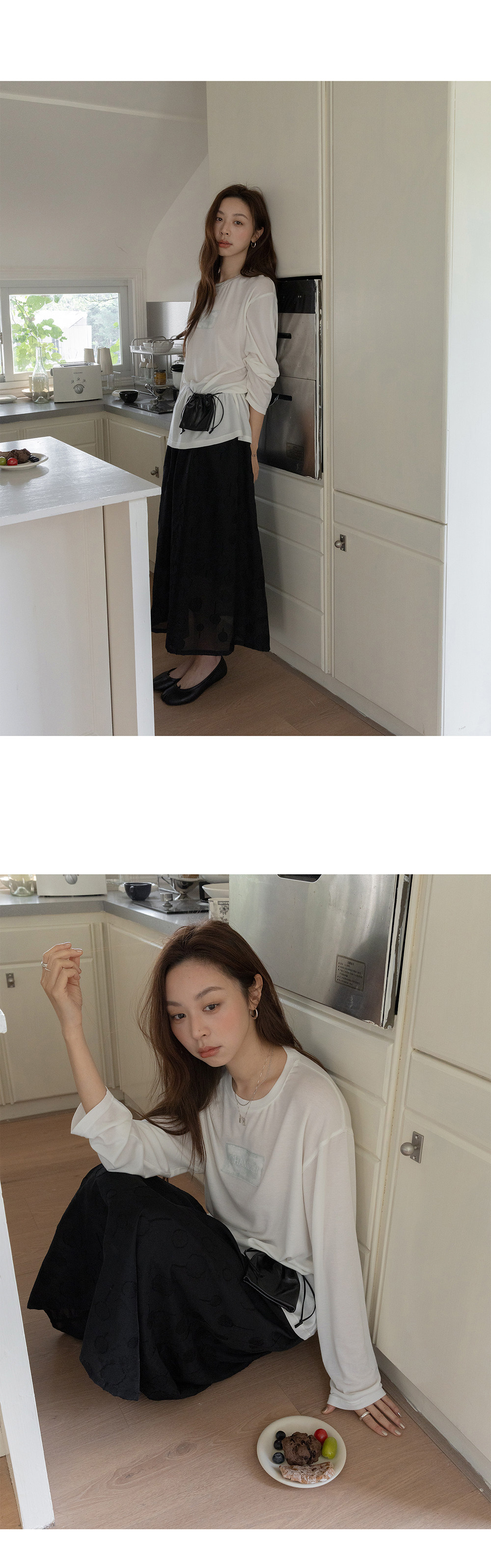 VNOOK женская длинная А-силуэтная юбка с объемным жаккардом на резинке 2026 весенняя новинка свободного покроя повседневная