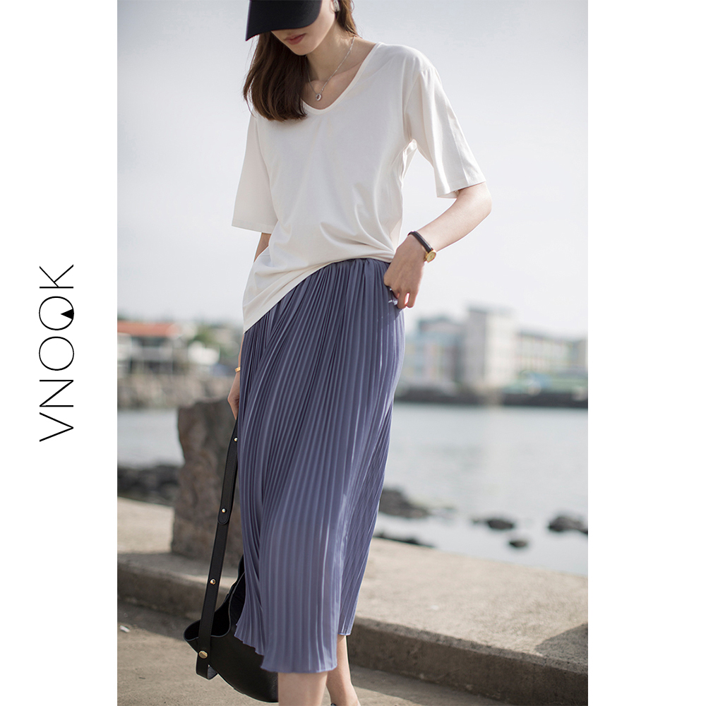 VNOOK2018 mùa xuân và mùa thu khí mới lạnh gió đôi ngực kem chống nắng mỏng phù hợp với áo ngắn nữ hai màu váy đầm đẹp