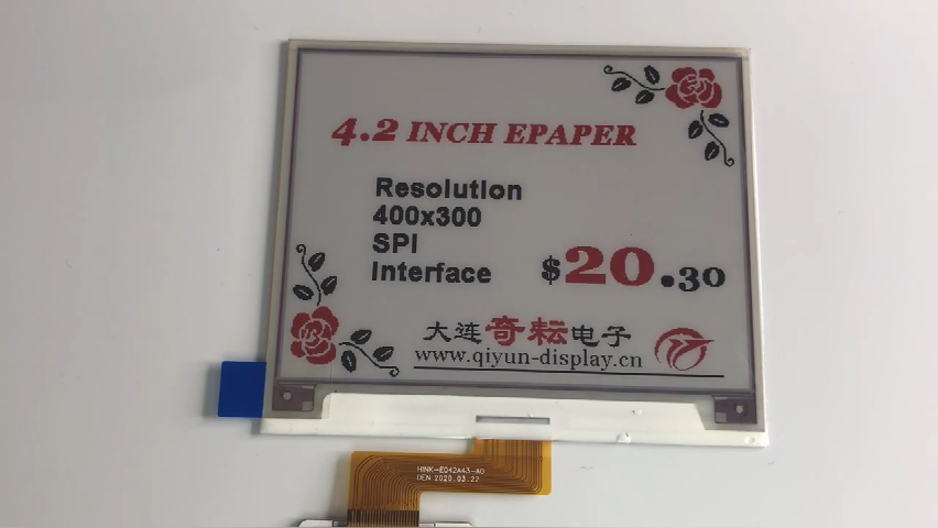 黑白红三色屏太酷了！GDEH042Z21电子墨水屏模块、电子极客的快乐原来是此样子