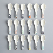 Glazed colour Japanese-style ceramic small spoon for small spoon small spoon with small spoon for home cutlery creative sweet spoonful spoon