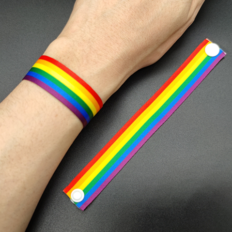 Rainbow Bracelet with Colorful Ribbon Buttons, Handmade, Unique, Gender-Neutral, Foot Bracelet, Gift, Decoration, Accessories
