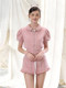 Chanel-Style Elegant Pink Outfit with Doll Collar and Puff Sleeves, French-Style 2026 Super Trendy Outfit Set