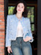 2025 New Trendy Blue Round-Neck Tweed Jacket for Women, Popular This Year, with a Light Luxury and High-End Feel