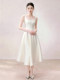 Elegant Sleeveless Suspender Dress 2026 Summer Waist-Cinching Slimming White Mid-Length Dress with a High-End French Minimalist Style