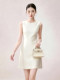 Simple and Elegant Style Sleeveless Vest Dress for Women 2026 Summer White Round Neck Slim Fit Workwear Light Luxury Dress